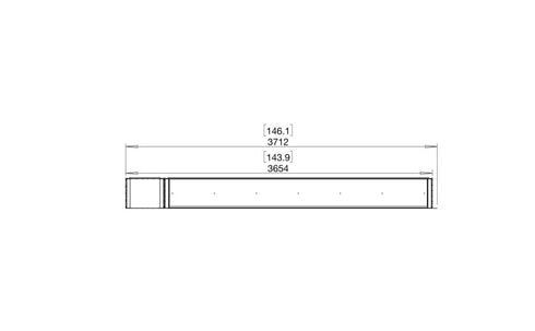 Ecosmart Fire Flex 140LC.BXL Left Corner Fireplace Insert - Black Finish / Black Burner - ESF.FX.140LC.BXL.B